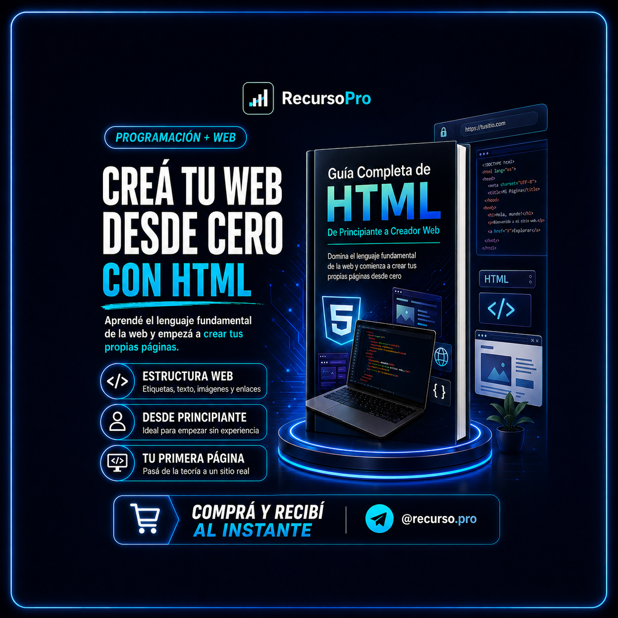 Aprendé HTML Desde Cero | Creá tu Primera Página Web